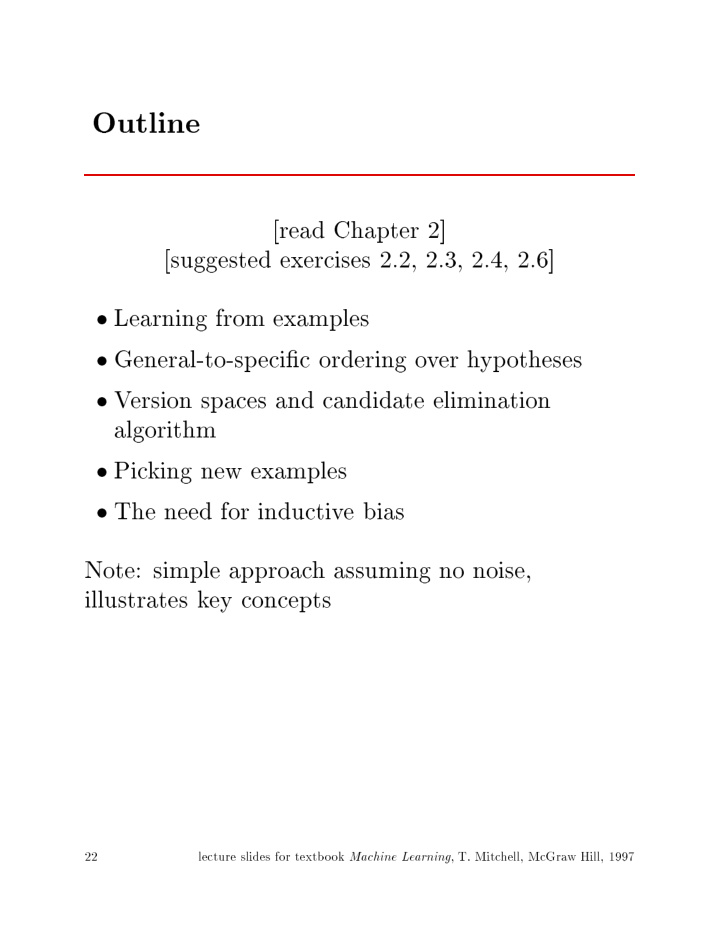 outline read chapter suggested exercises