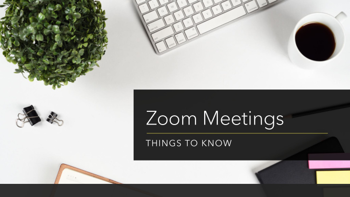 zoom meetings