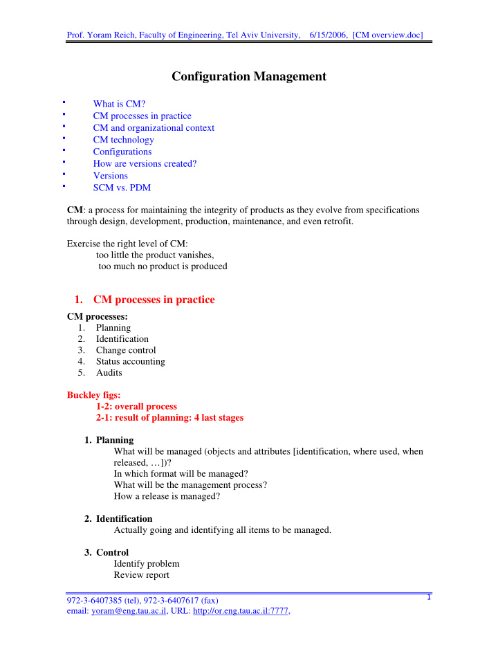 configuration management