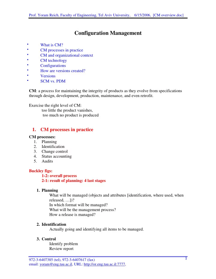 configuration management