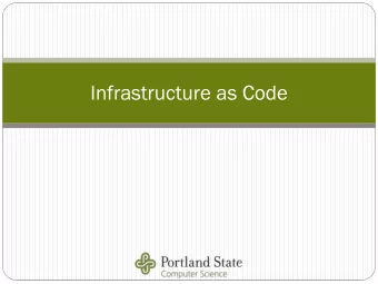 Infrastructure as Code  So far..  ..  Server-based systems (IaaS)  Low-level infrastructure