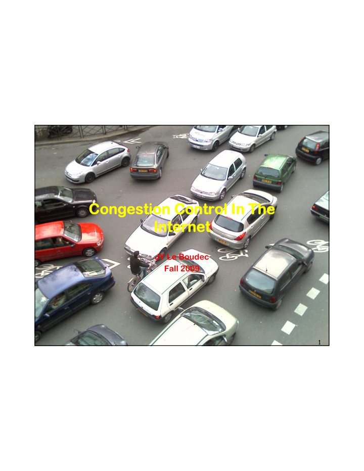 congestion control in the congestion control in the
