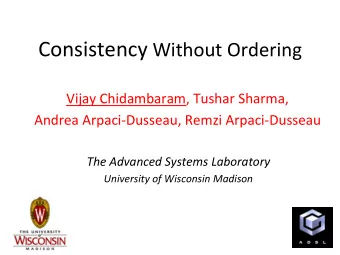The problem: crash consistency  Single operaBon updates mulBple blocks  System might crash in