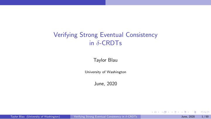 verifying strong eventual consistency in crdts