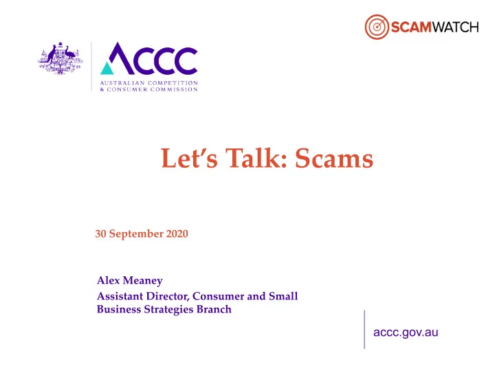 let s talk scams