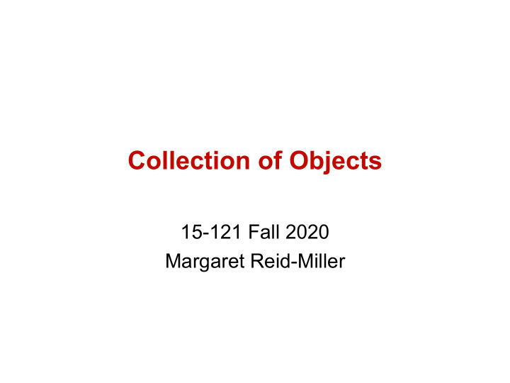 collection of objects