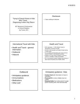 Outbound  Anticipatory guidance:  Data  Contact Card with information to have in