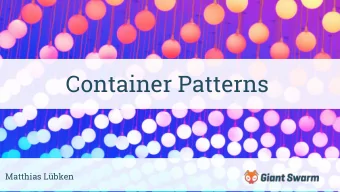 Container Patterns  Matthias Lbken  plus give feedback  GiantSwarm.io  Simple Microservice