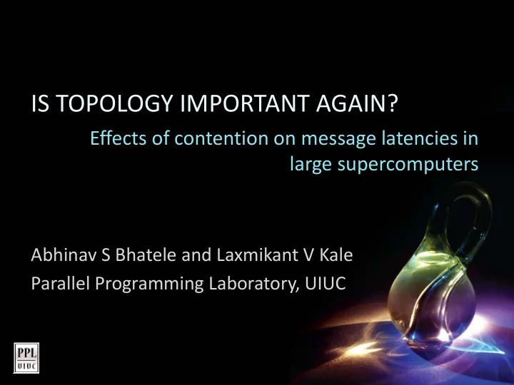 is topology important again