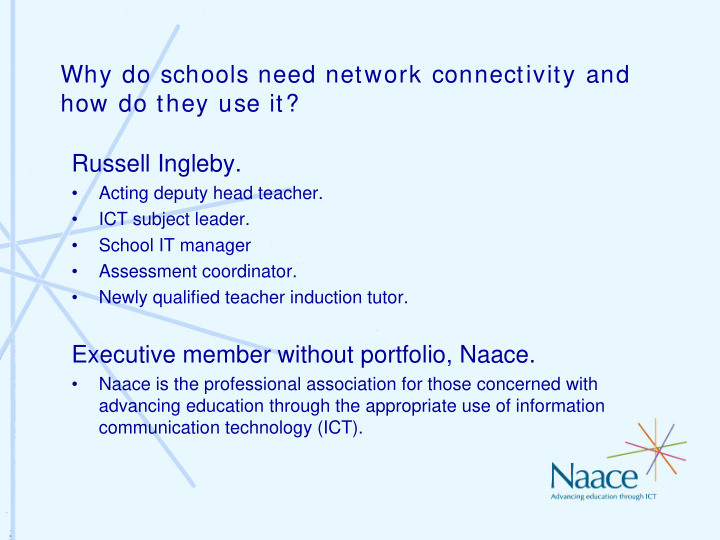 why do schools need network connectivity and how do they