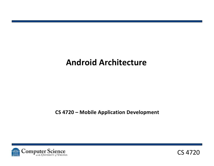 android architecture