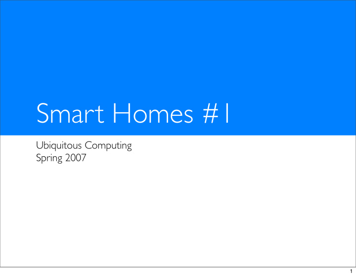 smart homes 1