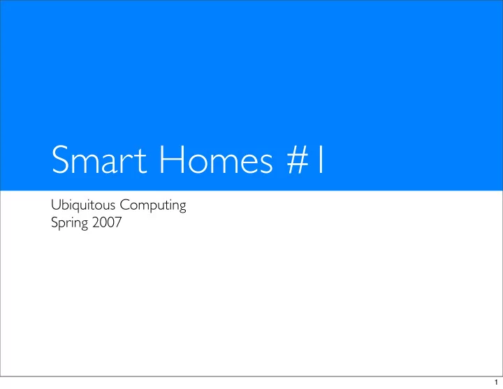 smart homes 1