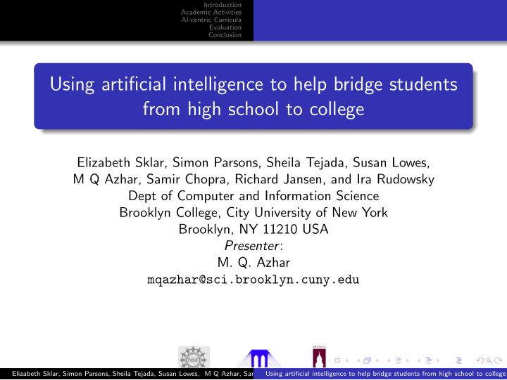 using artificial intelligence to help bridge students