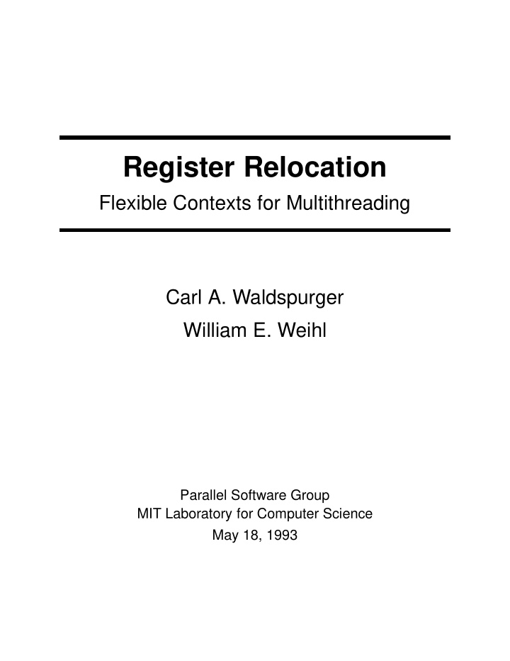 register relocation