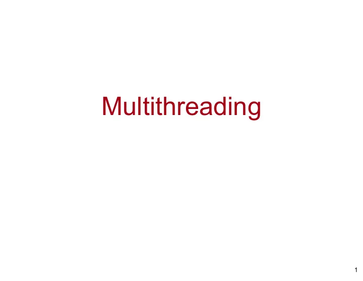 multithreading