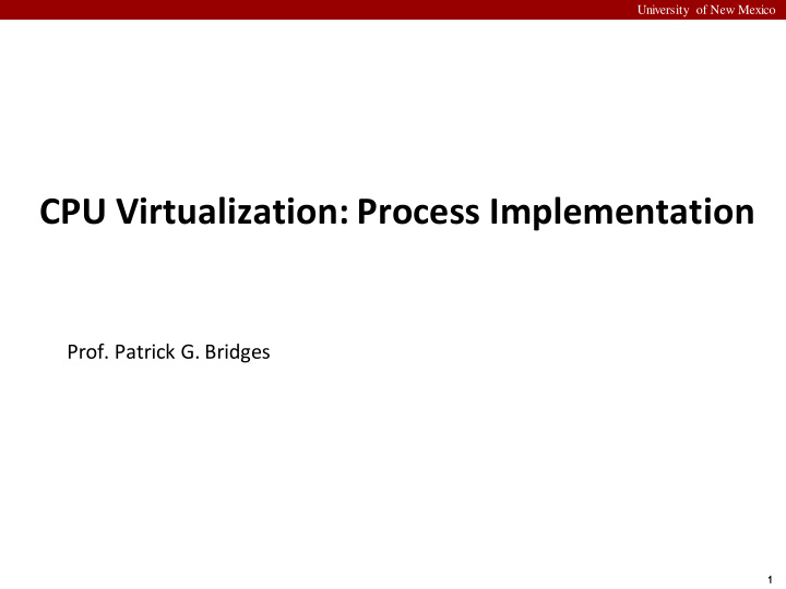 cpu virtualization process implementation