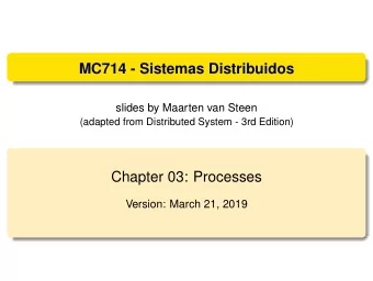 MC714 - Sistemas Distribuidos  slides by Maarten van Steen  (adapted from Distributed System - 3rd