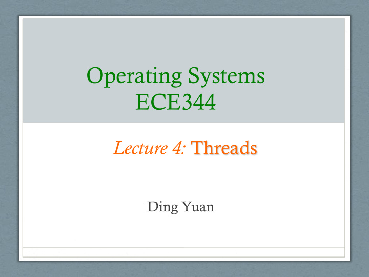 operating systems ece344