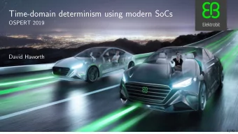 Time-domain determinism using modern SoCs  OSPERT 2019  David Haworth  1/42  1 / 42  Elektrobit