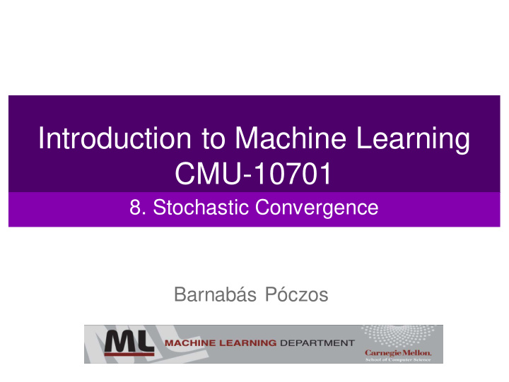 introduction to machine learning cmu 10701