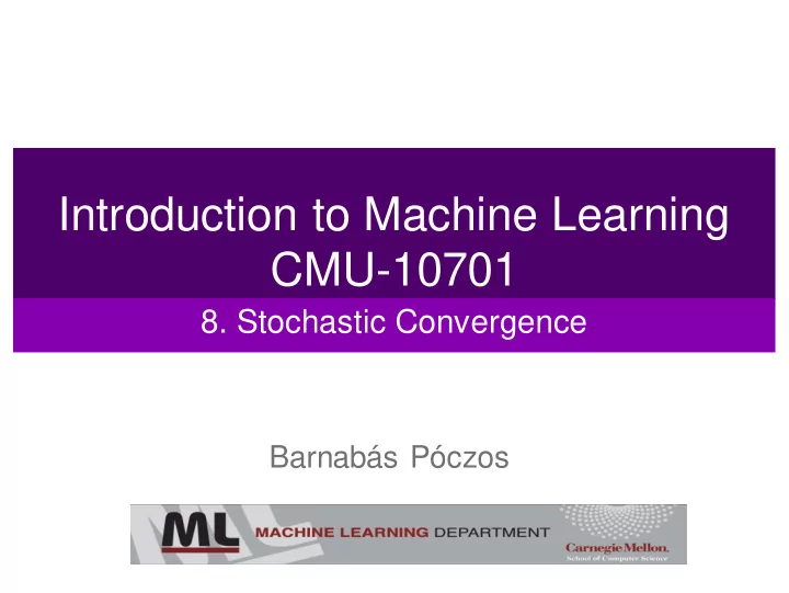 introduction to machine learning cmu 10701