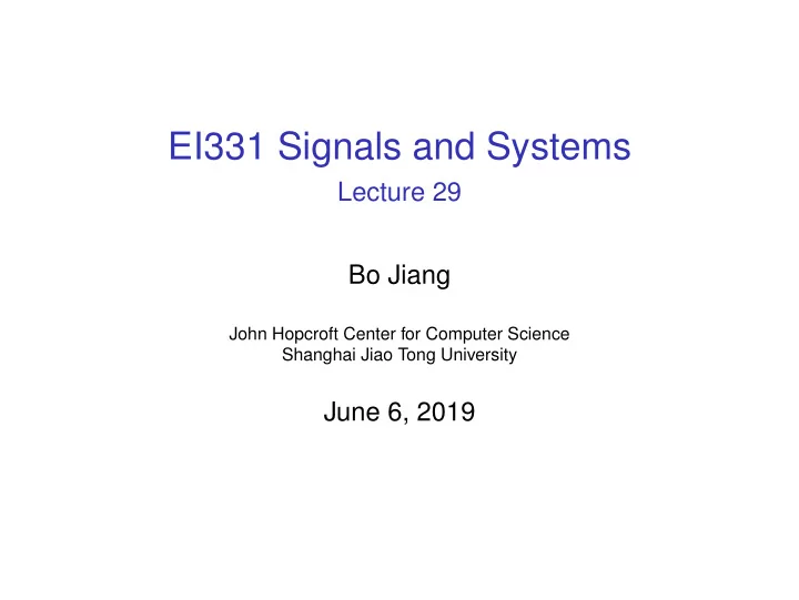 ei331 signals and systems
