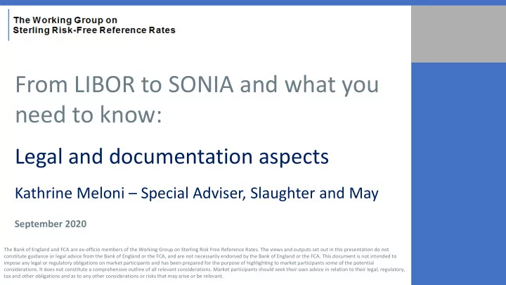 from libor to sonia and what you