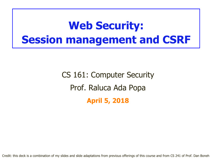 web security session management and csrf