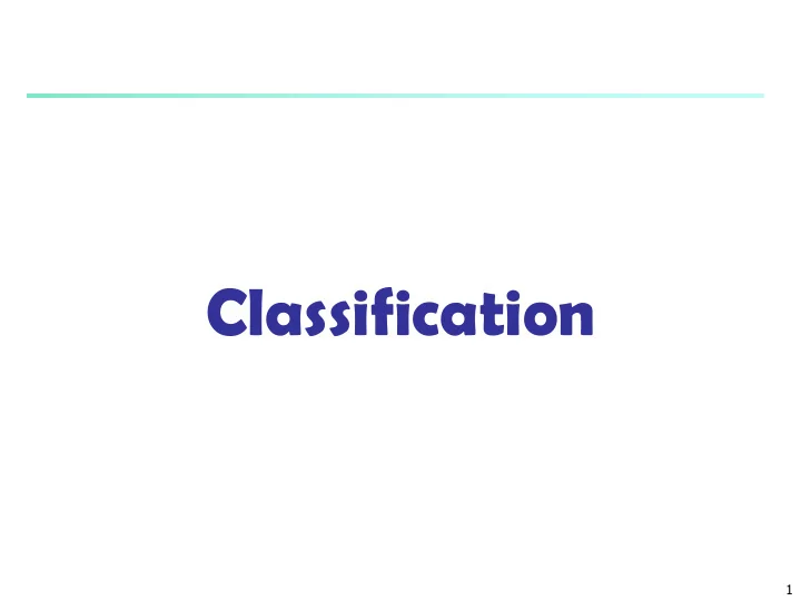 classification
