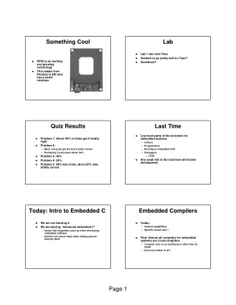 Page 1  Compiler Requirements  Want To Tell the Compiler    Be correct    There are only