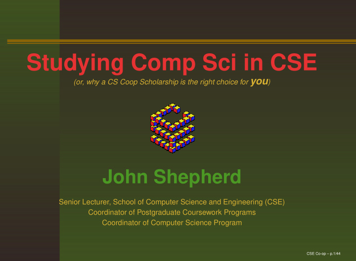 studying comp sci in cse