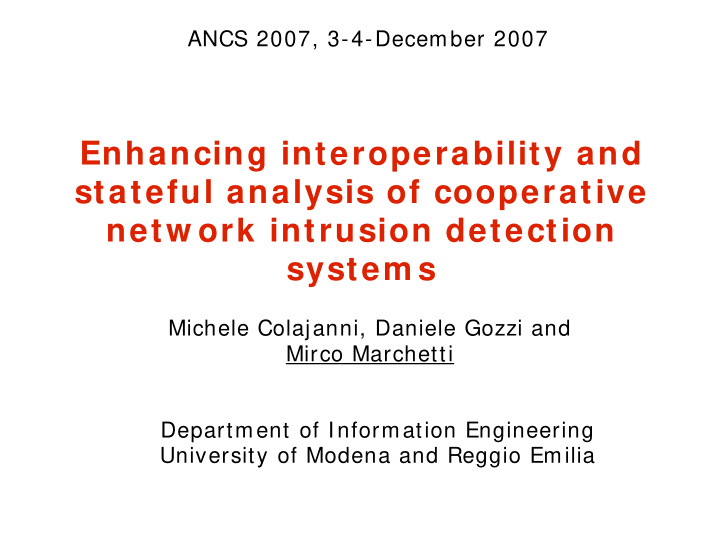 enhancing interoperability and stateful analysis of
