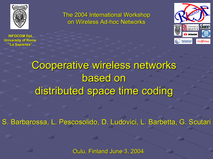 cooperative wireless networks cooperative wireless