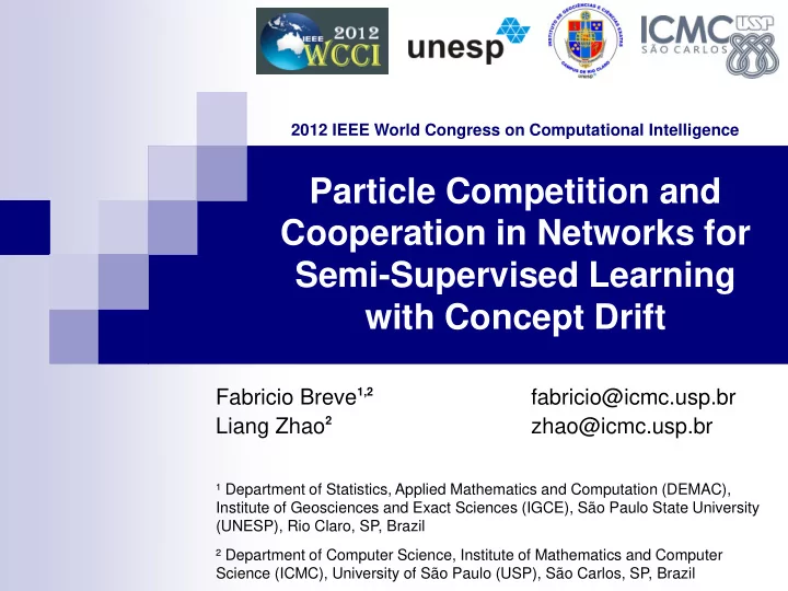 particle competition and