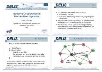 Fixed random network  Ozalp Babaoglu  Average over 500 broadcasts x 10 runs  University of Bologna