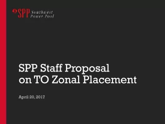 on TO Zonal Placement  April 20, 2017  Outline  I. Background of the Staffs Proposal  Paul
