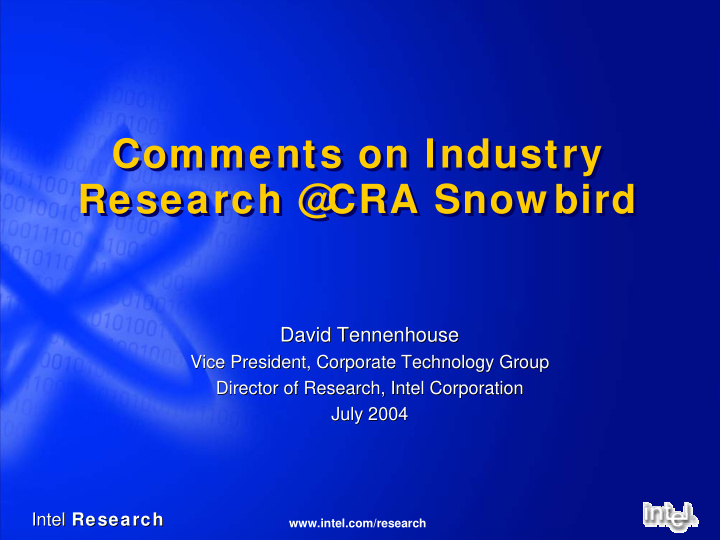 comments on industry comments on industry research cra