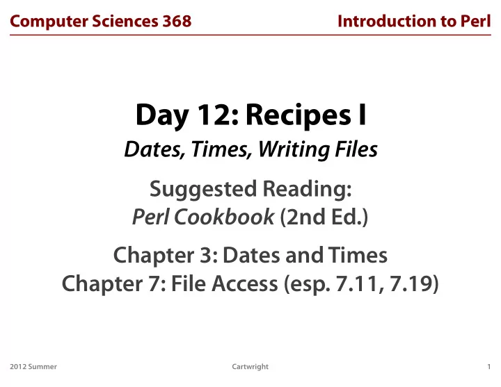 day 12 recipes i