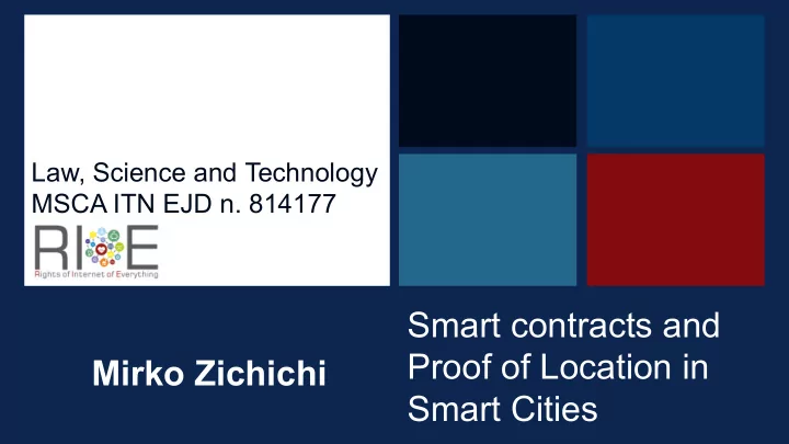law science and technology msca itn ejd n 814177 smart