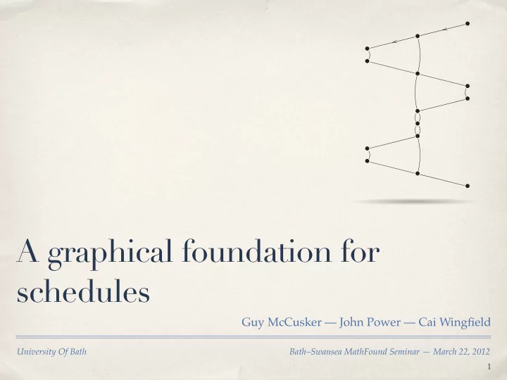 a graphical foundation for schedules