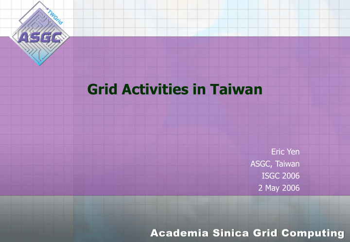 grid activities in taiwan