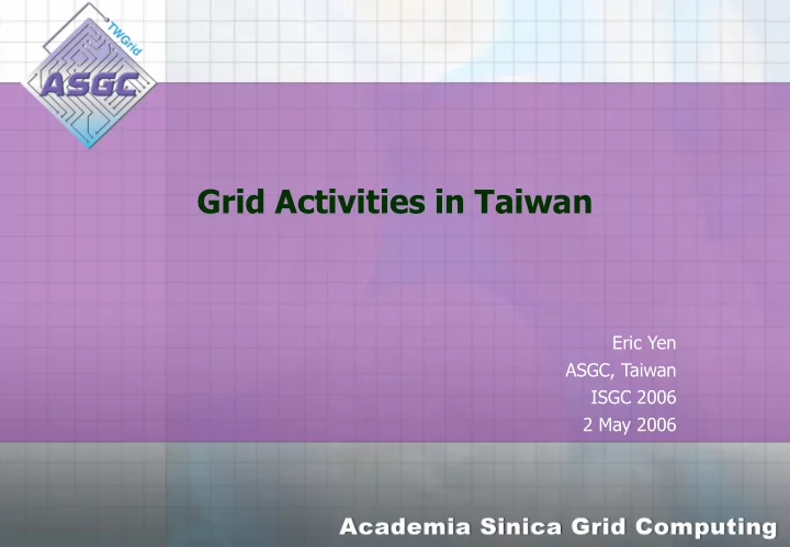grid activities in taiwan