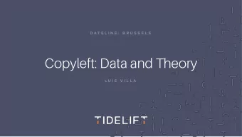Copyleft: Data and Theory  L U I S  V I L L A  D A T E L I N E :  B R U S S E L S  Copyleft: Sorry,