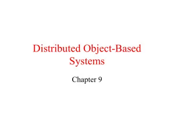 Distributed Object-Based  Systems  Chapter 9  Overview of CORBA  The global architecture of CORBA.