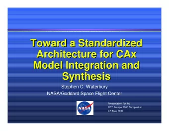 Toward a Standardized  Toward a Standardized  Architecture for CAx  Architecture for CAx  Model