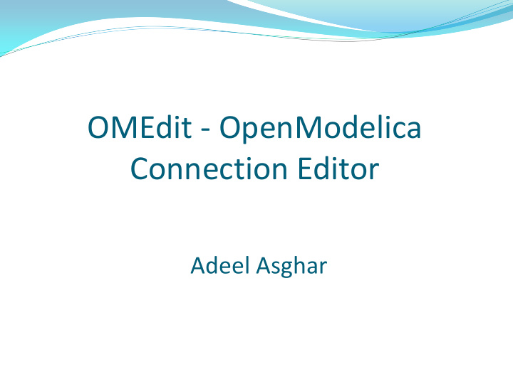 omedit openmodelica connection editor