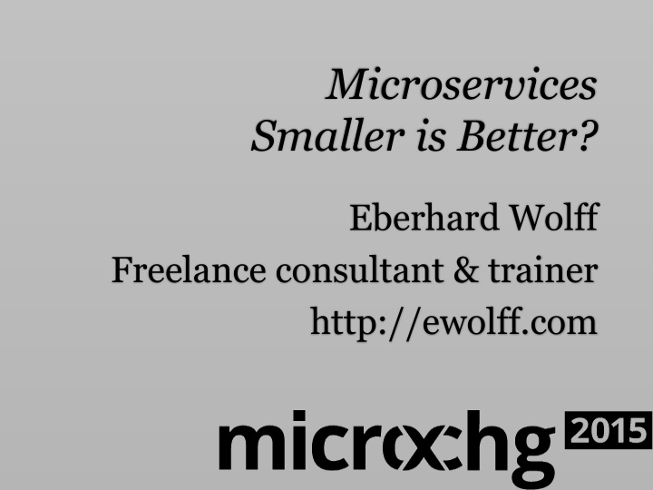 microservices smaller is better