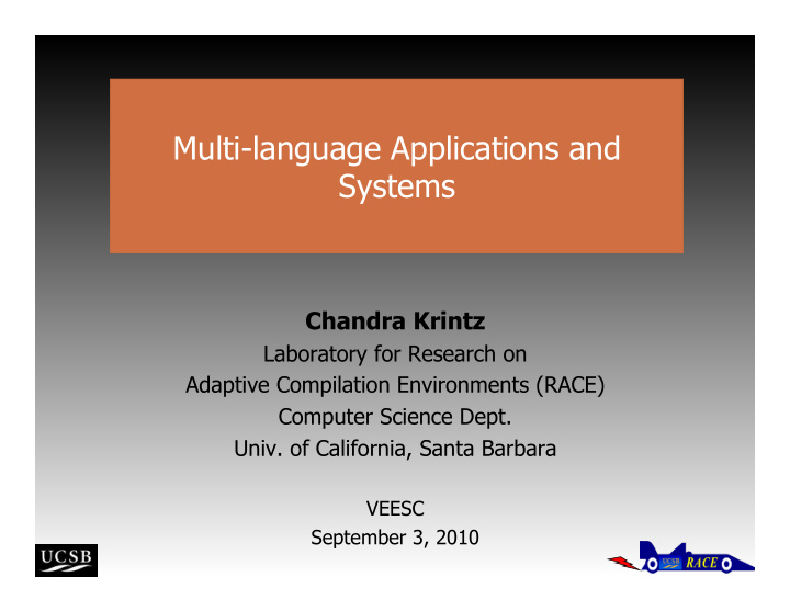 multi language applications and systems