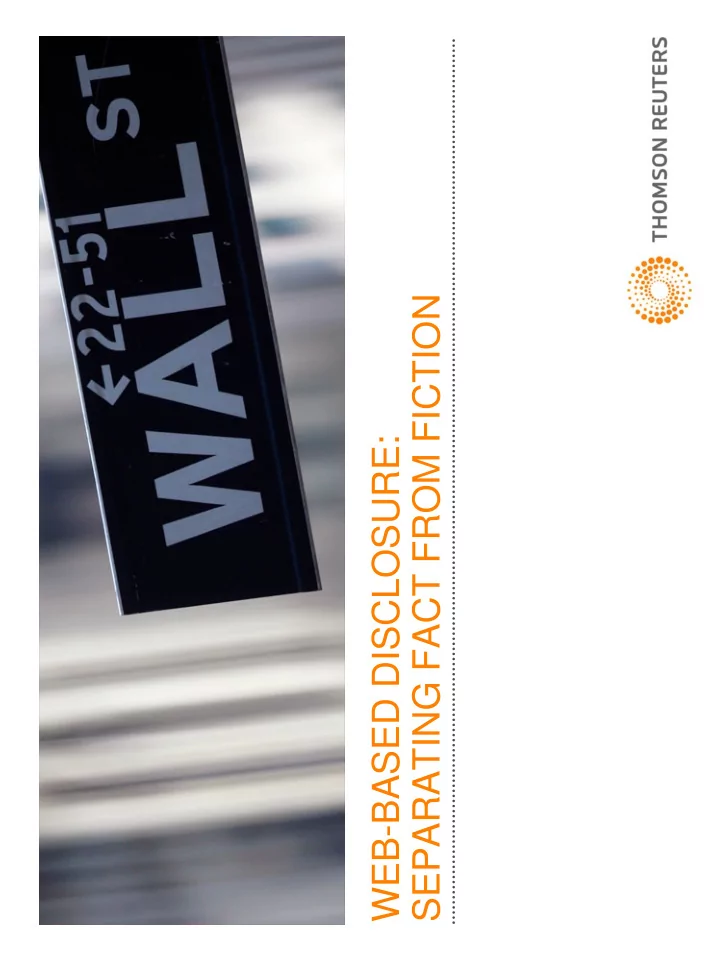 separating fact from fiction web based disclosure meet
